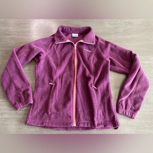 Columbia Purple Pink Zip Up Teddy Jacket M